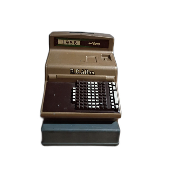 R.C. Allen 1958 Cash Register Coin Bank - Picture 1 of 7